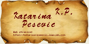 Katarina Pešević vizit kartica